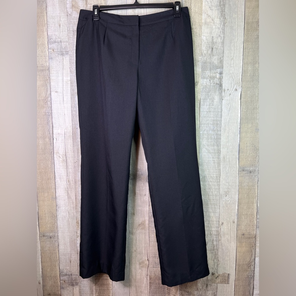 Le Suit Size 12 Black Lined (with Crease) Dress Pants No Pockets No Belt…